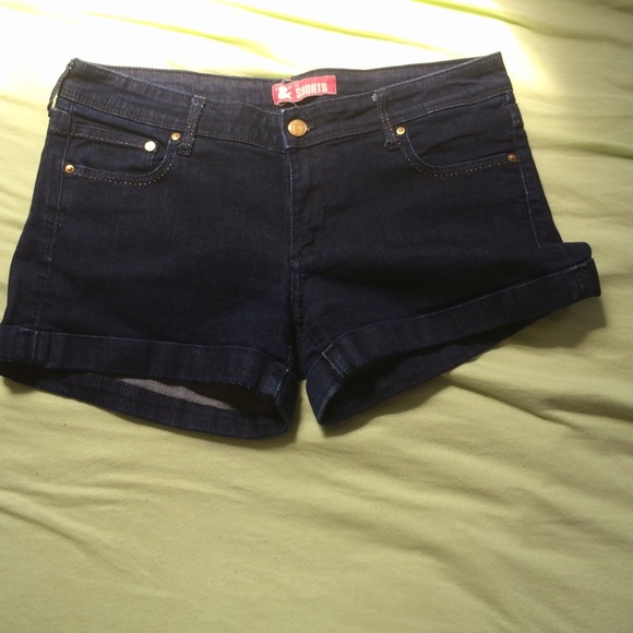 H&M dark denim shorts