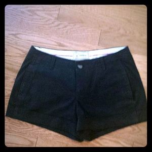 Black cotton shorts