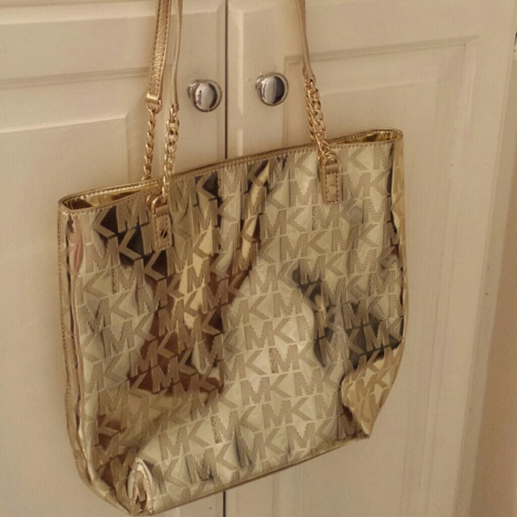 Michael Kors Gold Mirror Tote