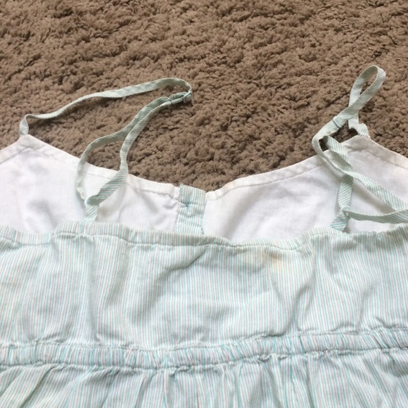 Teal striped long baby doll top - Picture 3 of 4
