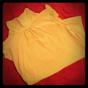 Yellow turtle neck sleeveless top