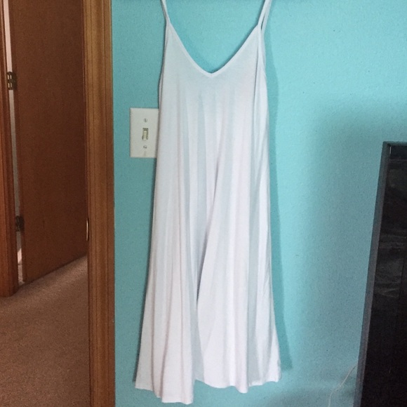 White shift dress