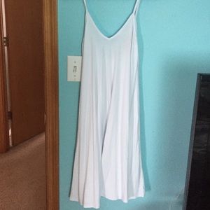 White shift dress