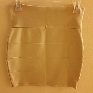 Tan mini skirt