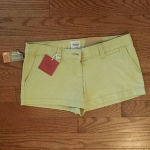 Low waist, straight hip rattan shorts