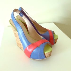 Guess soft vachetta wedges!