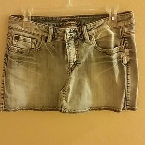 Denim mini skirt