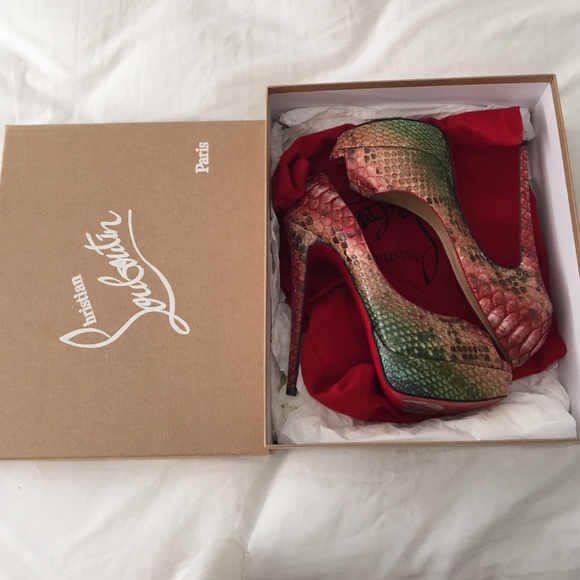 Christian louboutin snake skin high heels