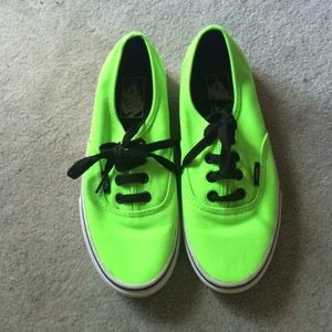 Neon Green Vans Sneakers Used Once