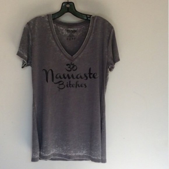 Namaste Bitches Burnout v neck