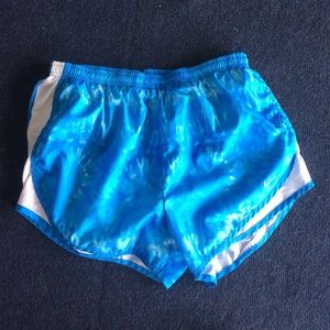 Nike tie-dye blue shorts
