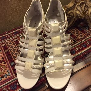 NWB Alfani Cream Wedge Sandals