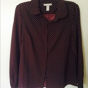 Banana Republic maroon blouse. Size M