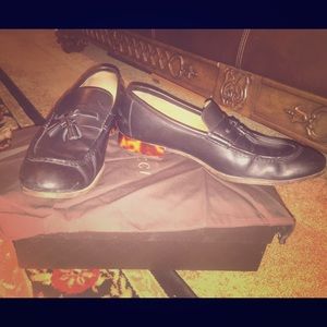 authentic Gucci men's loafers tortoiseshell heel