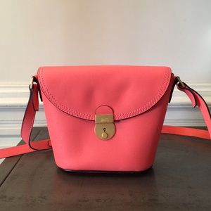Kate Spade Saturday coral crossbody saddle bag.