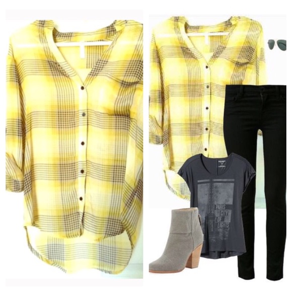 ☀️ Button-down Sheer Blouse