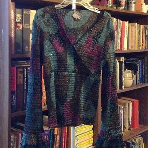 Beautiful long sleeve designer blouse.