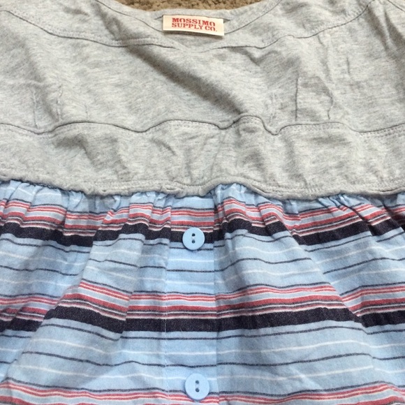 Long gray, blue, pink, baby doll top - Picture 2 of 4