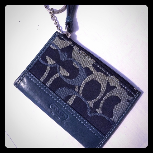 Coach Signautre Mini wallet blue