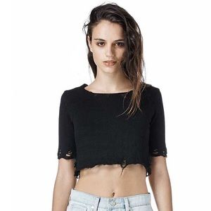 UNIF liv crop top black