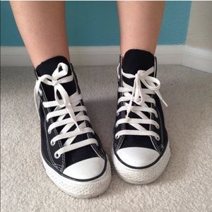 Black and White Hightop Converse