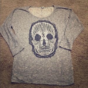 Crochet skull sweater