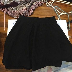 Black chevron circle skirt