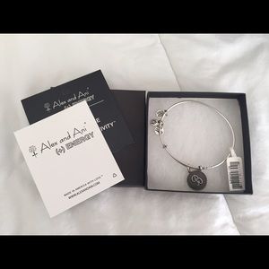 Alex & Ani "B" initial charm bracelet