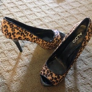 Aldo cheetah print heels