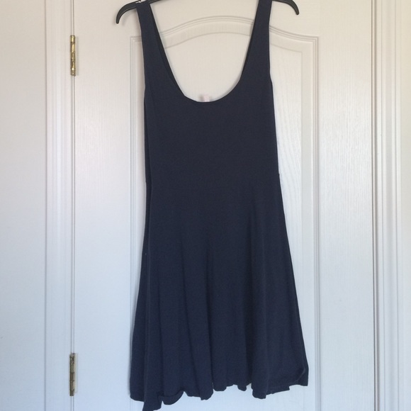 Navy blue cotton tank dress