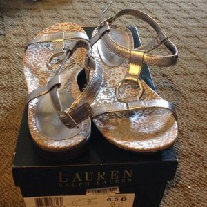 Ralph Lauren silver sandals
