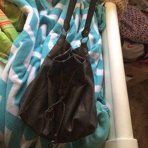 Grey leather Roxy purse