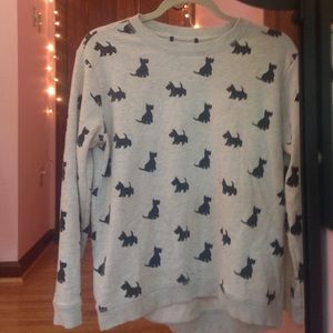 Forever 21 Yorkie Print Pullover/Sweater