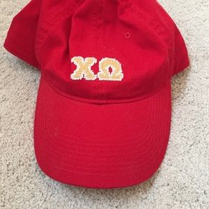 Chi Omega Needlepoint hat