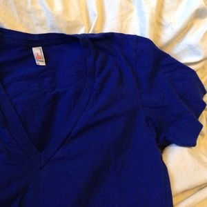 American apparel royal blue v neck