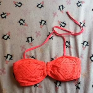 Coral colored bathing suit top
