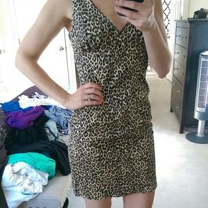 EUC leopard cocktail dress