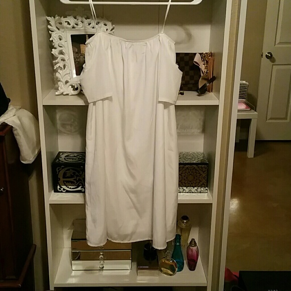 Off shoulder white dress