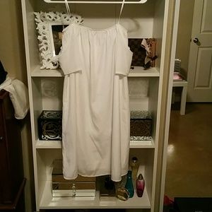 Off shoulder white dress