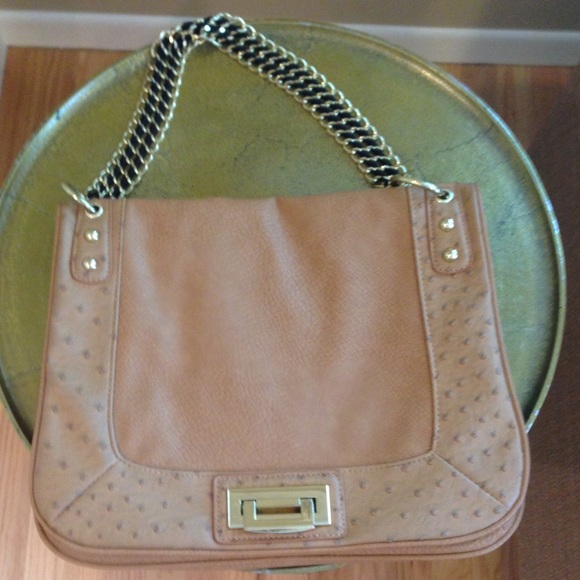Olivia + Joy Tan leather handbag