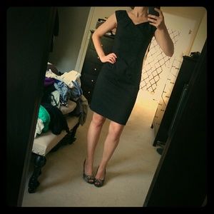 EUC Little black dress with attached slip!