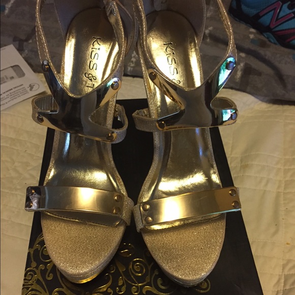 Gold Glitter Heels/Also in Silver!!