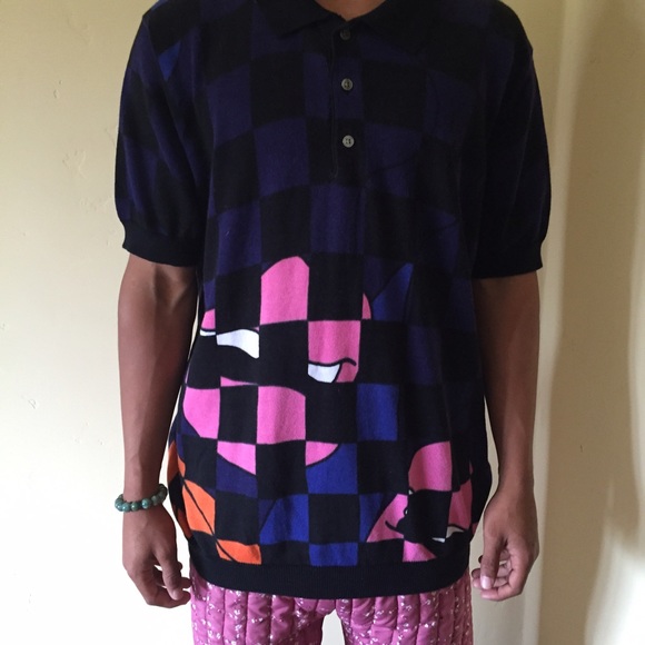 Multicolored checkered collared shirt - Picture 1 of 3