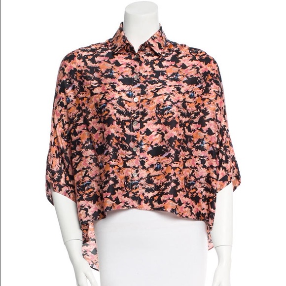 ❌SOLD❌ SUNO Dolman Sleeve Floral Print Shirt - Picture 1 of 4