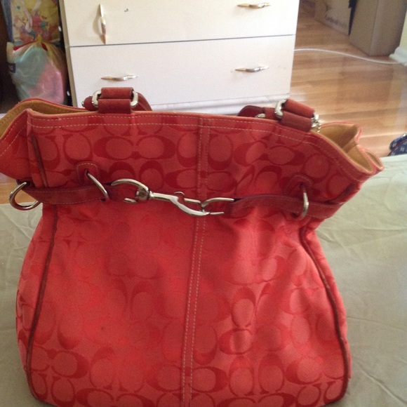 Coach red bag