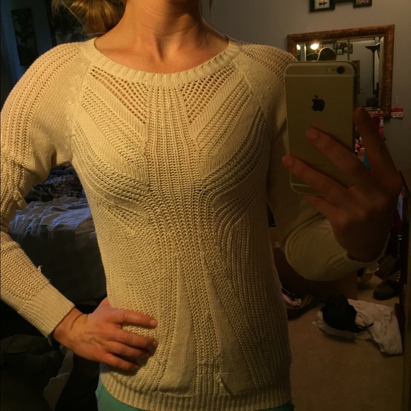 Knit cream sweater