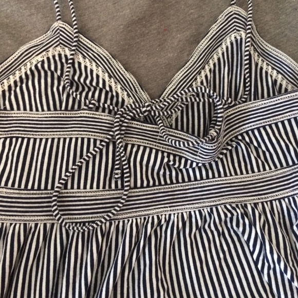 Navy striped strappy tank - Picture 2 of 2