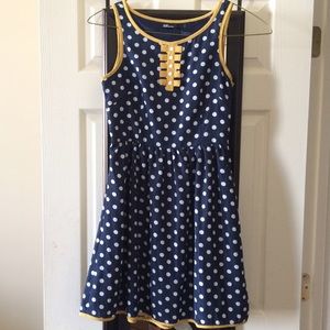 Dear Creatures Blue Yellow Cut out Polka Dot Dreas