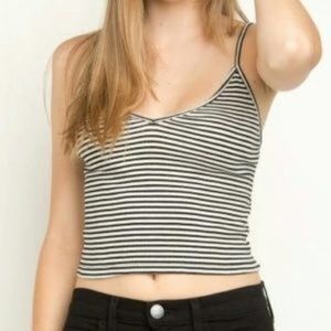 Brandy black & white striped tank