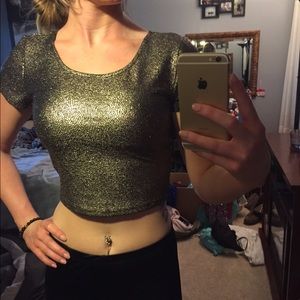 Metallic crop top
